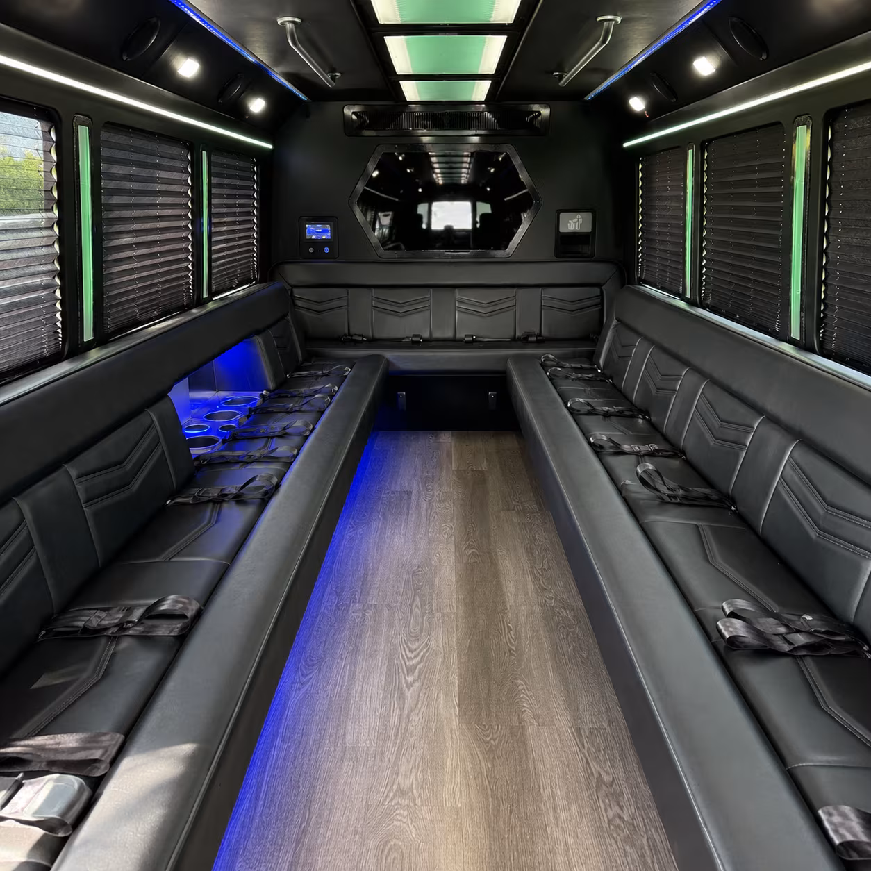 20 Passenger Party Bus Interior