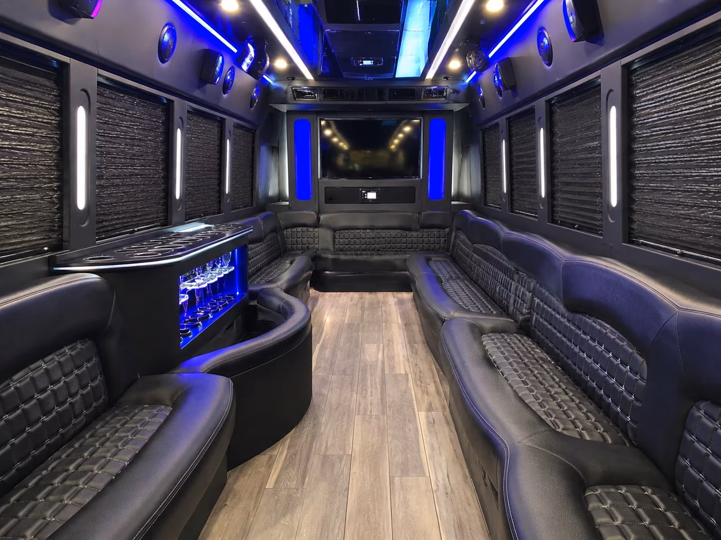 Miami Private Event Transportation party bus exterior