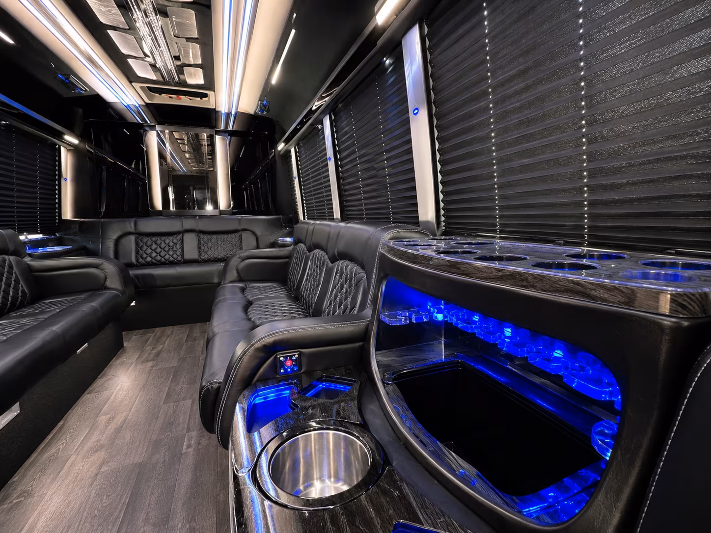 Miami Private Event Transportation party bus exterior