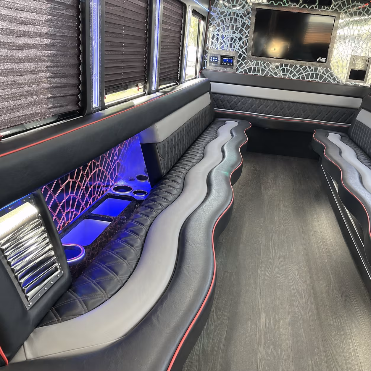 Miami Prom & Homecoming Transportation party bus interior