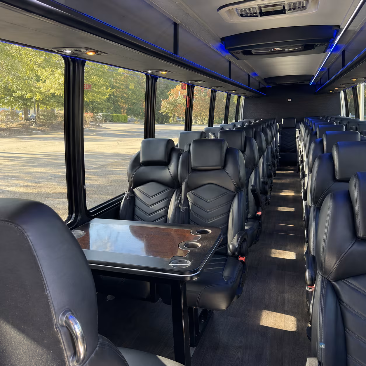 Miami School Event Transportation party bus exterior