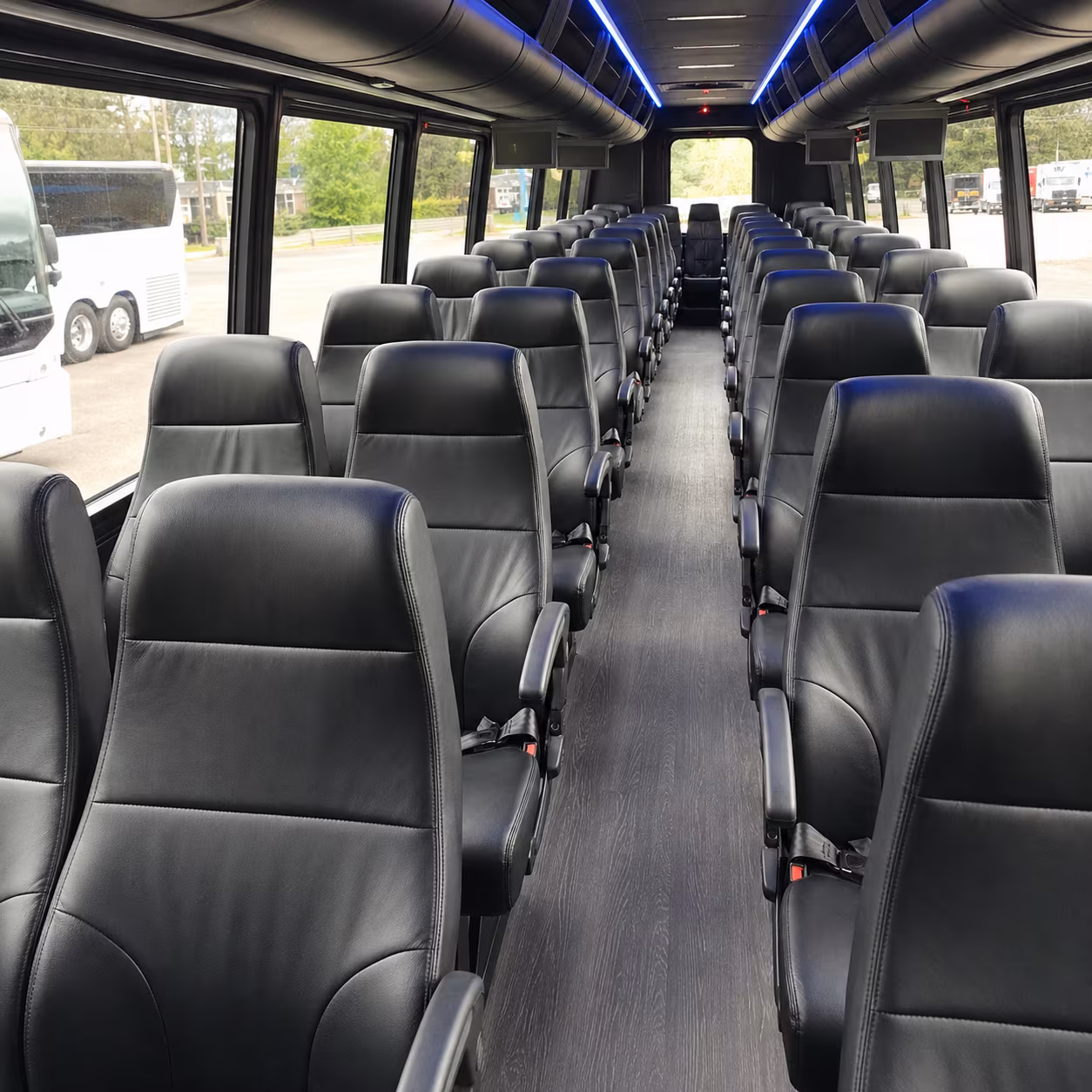 Miami School Event Transportation party bus interior