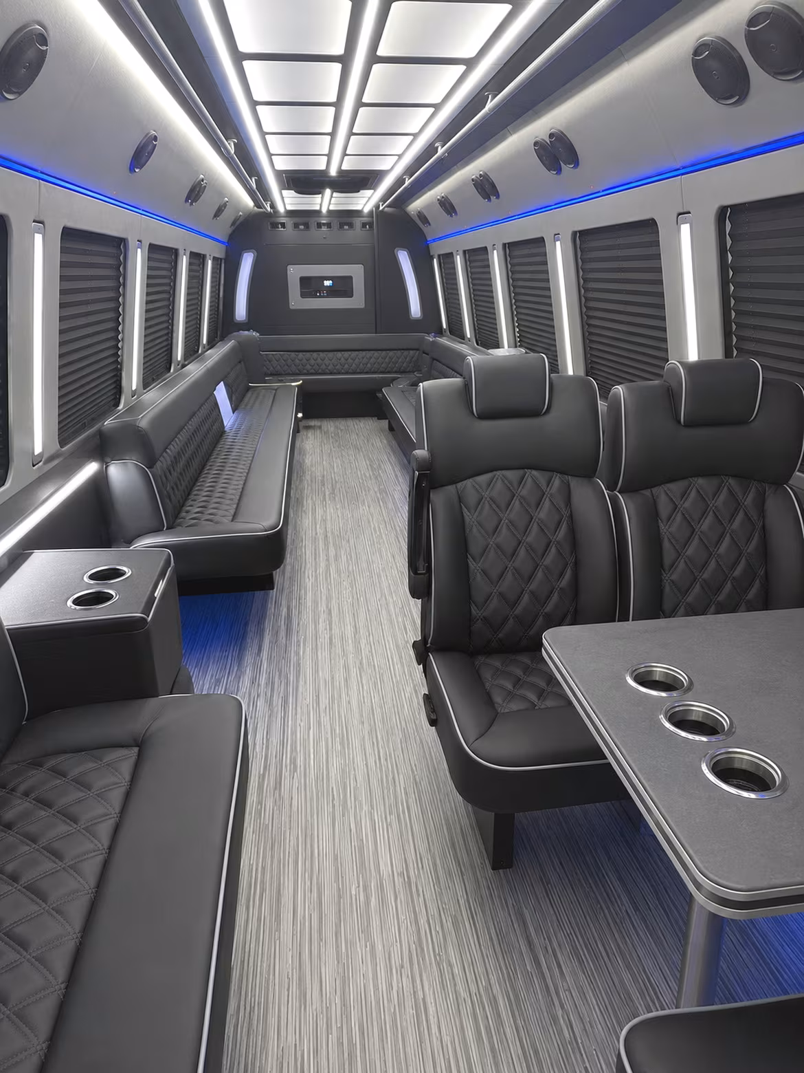 Miami Sporting Event Transportation party bus interior