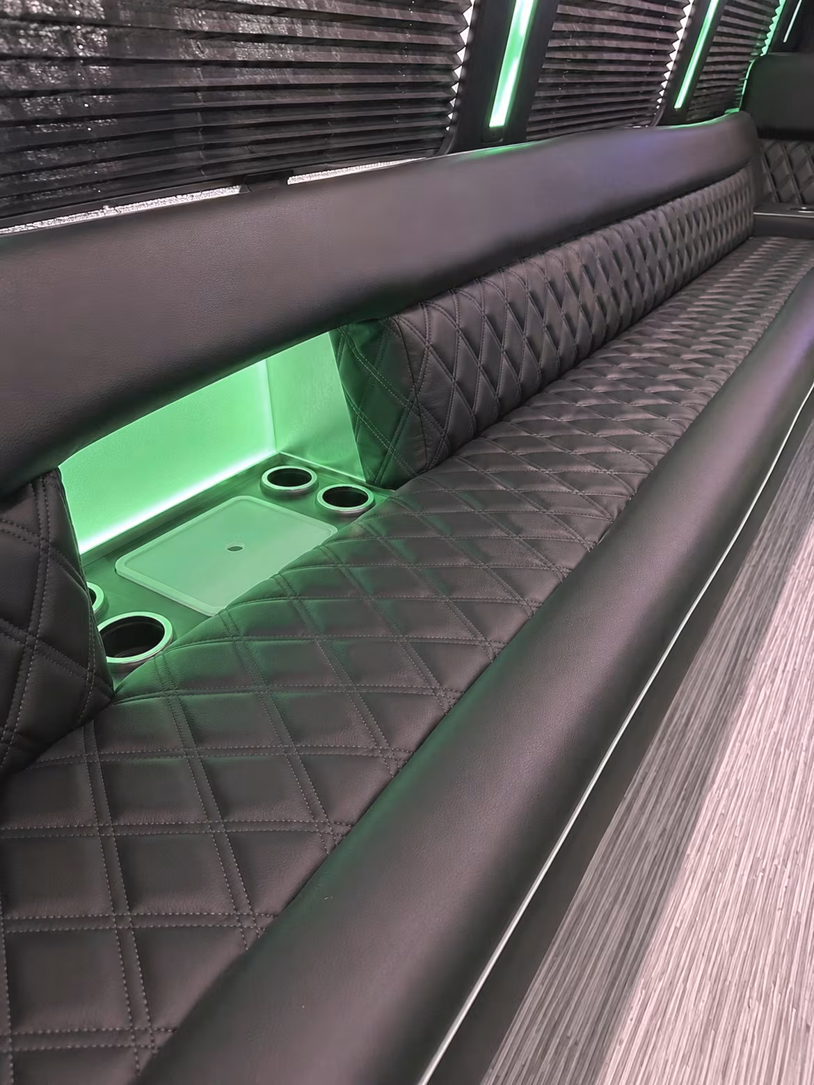 Miami Sporting Event Transportation party bus interior