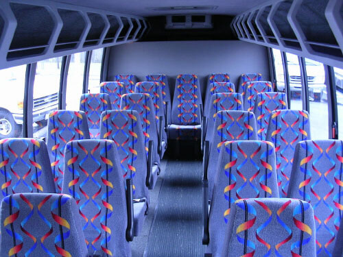 Miami Beach 24 Passenger Mini Bus Interior