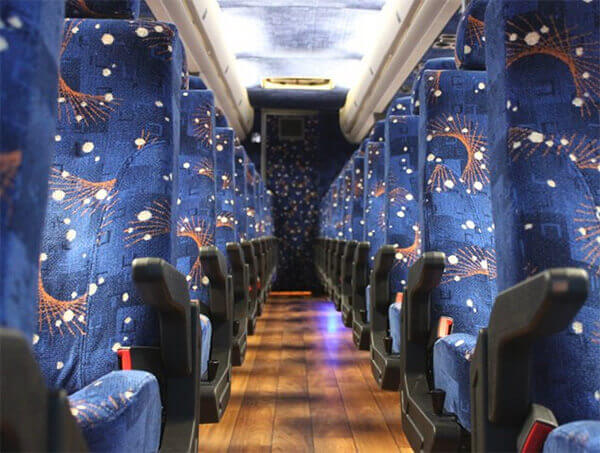 Delray Beach 50 passenger Charter Bus Interior