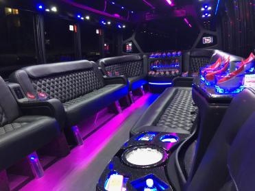Doral 15 Passenger Party Bus Interior