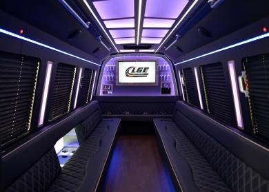 Davie 18 Passenger Limo Bus Interior