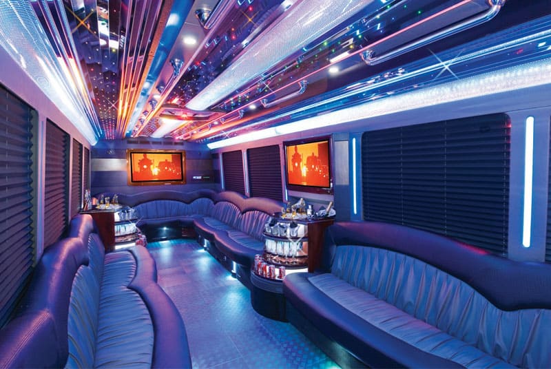Delray Beach 20 Passenger Party Bus Interior