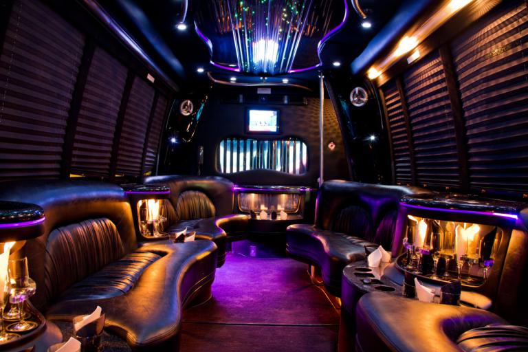 Hollywood 22 Passenger Party Bus Interior