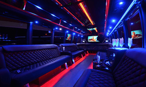 Pembroke Pines 30 Passenger Party Bus Black Interior
