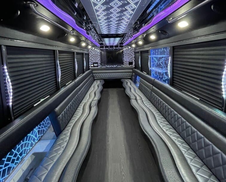 Coral Springs 30 Passenger Party Bus White Interior