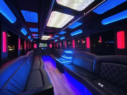 Homestead 35 Passenger Party Bus Interior