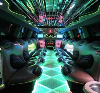 Hummer limo Davie interior